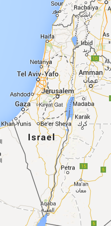 Searching 'Israel' into Google Maps
