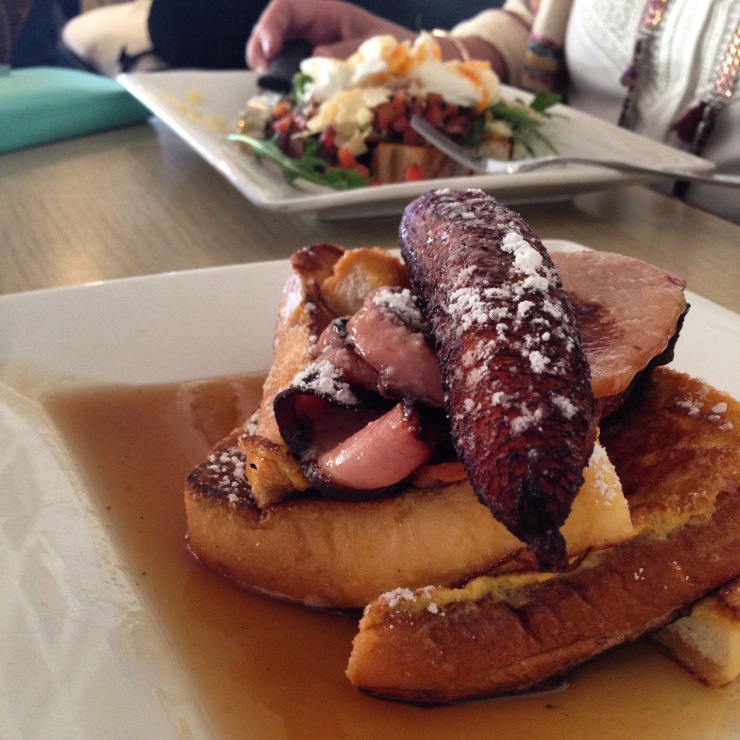 Banana and bacon french toast in Newtown, Sydney